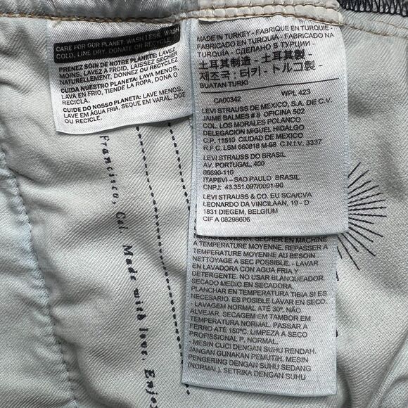 Levis Made & Crafted Womens Cut Off Denim Jean Shorts 26 Blue Hi Rise Cheeky New - Picture 10 of 12